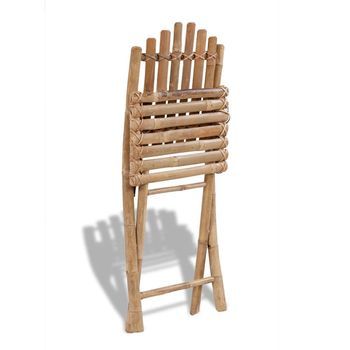Pack 2 Uds Sillas De Jardín | Silla De Exterior | Sillón Plegables Bambú