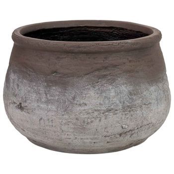 Macetero De Fibra De Vidrio Blanco 45x45x30cm