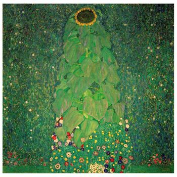 Legendarte - Cuadro Lienzo, Impresión Digital - El Girasol - Gustav Klimt - Decoración Pared Cm. 50x50
