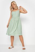 yours vestido verde tirantes con flores  mujer curvy y tallas grandes yours