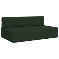 sofa cama plegable verde oscuro 152 x 865 x 60 cm tela vidaxl