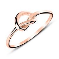 anillo corazon de plata 925 chapada en oro rosa