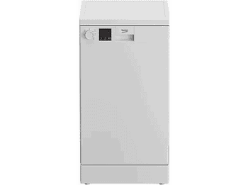 Lavavajillas - Beko DVS05024W, 10 servicios, 5 programas, 45 cm, Media carga, Clean&Shine™, Blanco