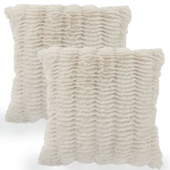 Funda de cojín Arnia crema 45x45 cm, 2 piezas