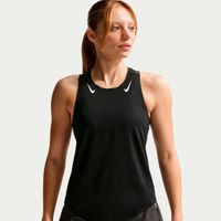 nike aeroswift  camiseta de running mujeres - negro blanco