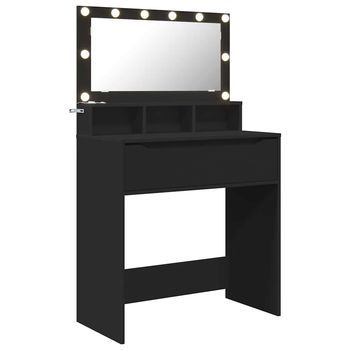 Mesas De Tocador | Mesa De Maquillaje De Dormitorio Negro 80 X 39,6 X 135 Cm