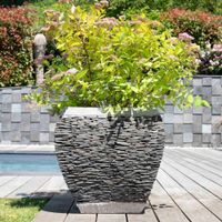 maceta tiesto jardinera moldeada pizarra 50 cm jardin piedra natural