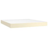 colchon de muelles ensacados firmeza media cuero sintetico crema 160x200x20cm vidaxl