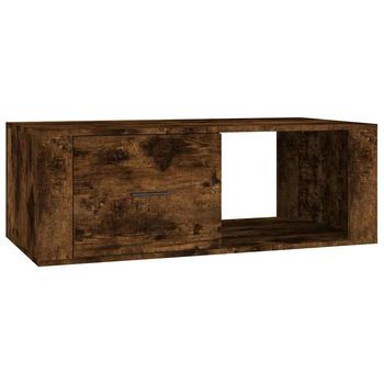 Mesa De Café - Mesa De Centro Madera Contrachapada Roble Ahumado 100x50,5x35cm