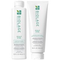 biolage scalp sync clarifying shampoo 400ml and conditioner 236ml duo