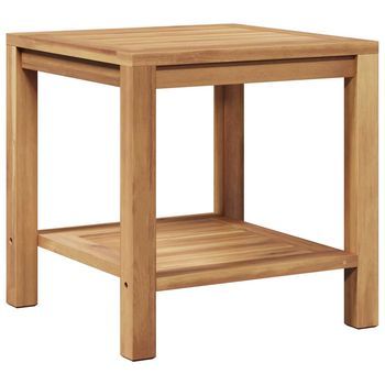Mesa De Jardín | Mesa De Café Marrón 45 X 45 X 45 Cm Madera De Teca Maciza
