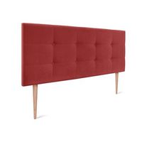 cabecero de tela aqualine capitone 160x115cm con patas camas 150160 - rojo