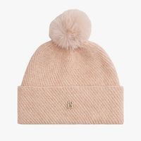 tommy hilfiger gorro pom pom beanie para mujer