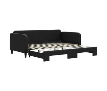 Sofá cama - sofá convertible nido tela negro 100x200 cm