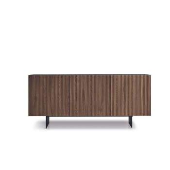 Aparador 3 puertas en madera marrón con 2 pies 180x50 cm 80h