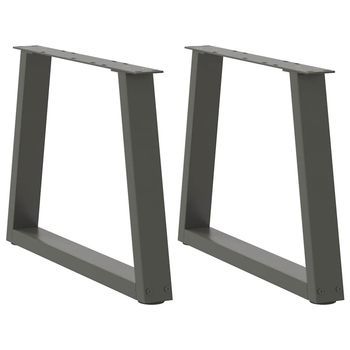 Patas Para Mesa De Centro En Forma De V (2 Unidades), Antracita, 70 X (42-43,3) Cm, Acero Vidaxl