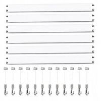 eurohang pack colgar cuadros sin agujeros 9m guias aluminio blanco o plata 12 colgadores fast nylon para hogar oficina