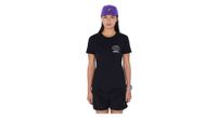 maillot de manga corta circle athletic run mujer negro