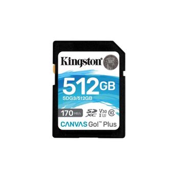 Kingston Canvas Go Plus SDXC 512GB UHS-I U3 V30 Clase 10