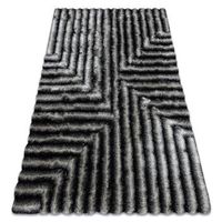 alfombra moderno flim 010-b3 moderno laberinto - structural negro  g 80x150 cm