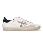 premiata para mujer stevend zapatillas de piel stevend blanco 41 plano cordones casual