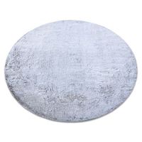 alfombra de lavado moderna lapin circulo shaggy antideslizante gris circulo 100 cm