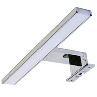 kibath aplique led espejo bano 60 cm 14w 1000 lumens luz fria 6000k r luz perfecta maquillaje y afeitado r ip44 antihumedad r cromo aluminio r instalacion facil en espejo o mueble