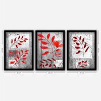cuadro decorativo enmarcado 3sc135 multicolor 35x45 cm 3 piezas