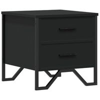 mesita de noche madera de ingenieria negra 40x41x40 cm vidaxl