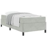 estructura de cama gris claro 90 x 190 cm tela vidaxl