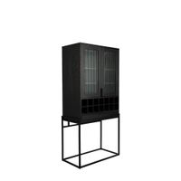 mueble bar de madera negro