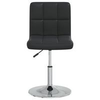 silla de comedor  silla de mesa  silla de cocina cuero sintetico negra