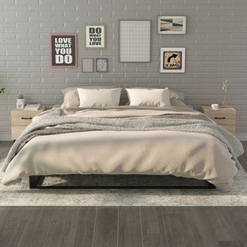 Pack 2 Uds Mesitas De Noche, Mesilla, Cajonera Color Roble Sonoma 40x35x47,5 Cm Cfw44365