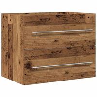 mueble de bano para lavabo de madera antigua 60x385x48 cm vidaxl