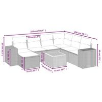 conjunto de sofas de ocio al aire libre con cojines juego de 8 piezas
