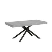 mesa extensible 90x200460cm karida cemento patas antracita
