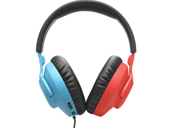 Auriculares gaming - JBL Quantum 100N, Circumaurales, Diadema con cable, Micrófono, Rojo y azul