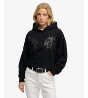 superdry para mujer w2012463a sudadera tattoo embellish oversize negro xl casual algodon