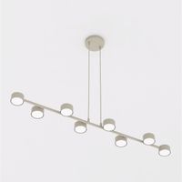 lampara de techo kolina beis 8 luces