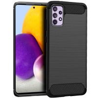 cool funda carbon negro para samsung galaxy a72