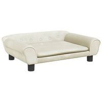 sofa para ninos de terciopelo crema 70x45x26 cm vidaxl