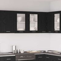 vidaxl mueble colgante lyon roble negro 80 x 31 x 60 cm