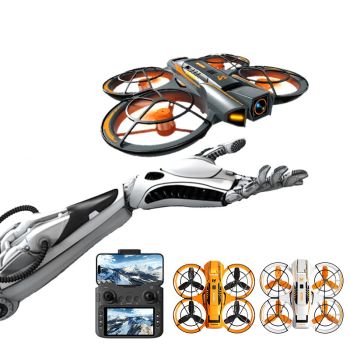 A21 PRO Estilo de armadura mecánica WiFi FPV con controlador de pantalla LCD de 5.6 pulgadas,cámara dual,gimbal de servo