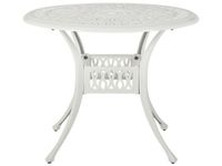 mesa de balcon  90 cm 90 cm metal blanco crema