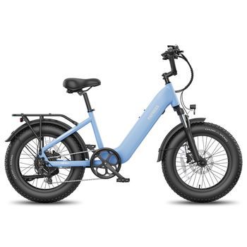 Bicicleta Eléctrica Compacta Fafrees F20 Rover Con Neumáticos Anchos De 48 V, Azul