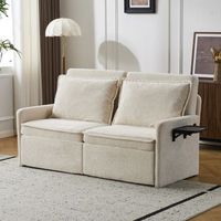 sofa cama - mueble para salon - chenilla - beige 1725x71x95cm