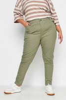 yours vaqueros mom caquis con cinturilla elastica mujer curvy y tallas grandes yours