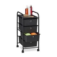carrito de bano con 4 cajones - black - 257x607x43cm
