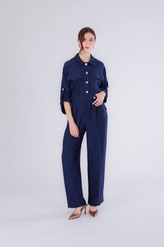 pantalones palazzo mistolino navy