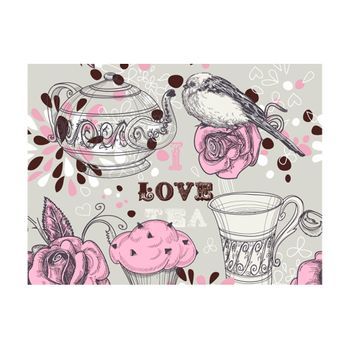 Papel Pintado 3d - Afternoon Tea (300x231 Cm)